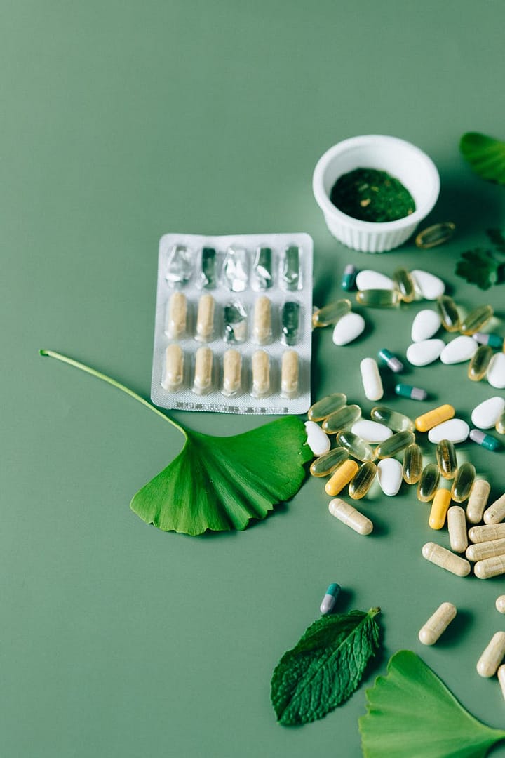 flat lay photo of alternative medicines